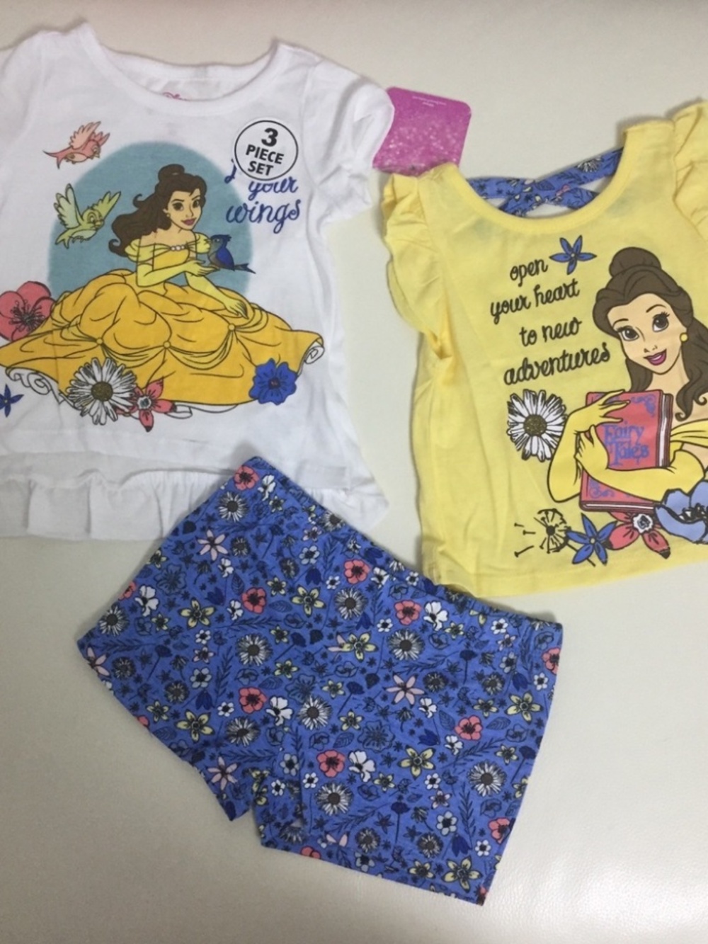 Disney Belle Cute Outfit 3 pieces